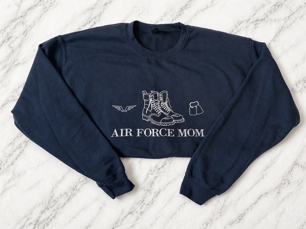 Air Force Family Embroidered Crewneck