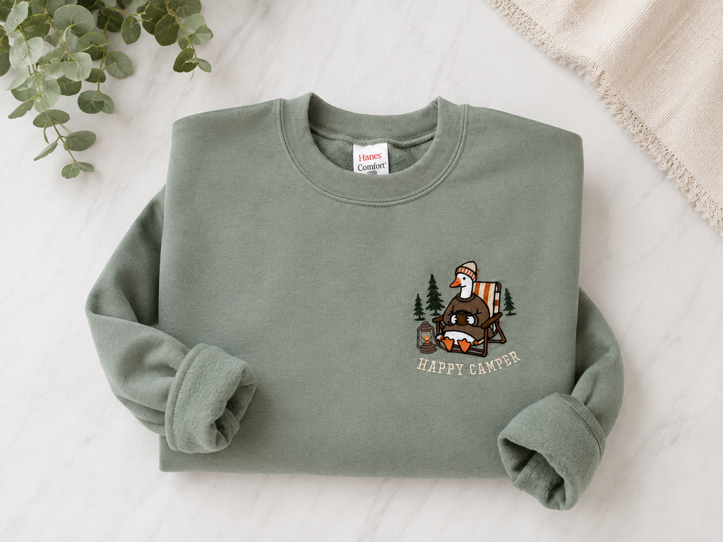 Happy Camper Goose Crewneck