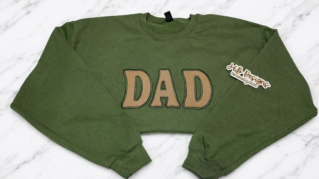 Dad Appliqué or Embroidered Crewneck