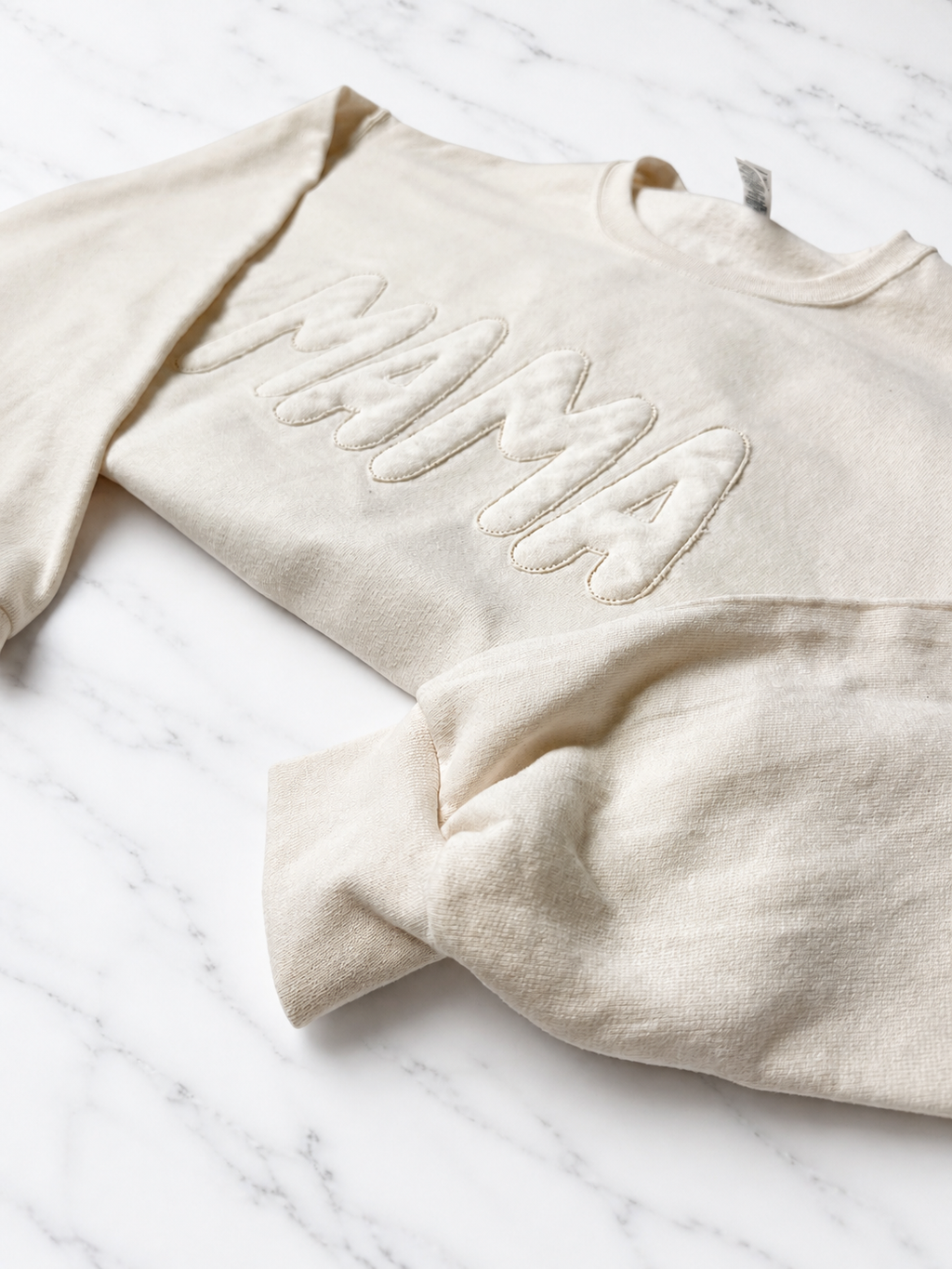 Mama Monotone Appliqué Crewneck