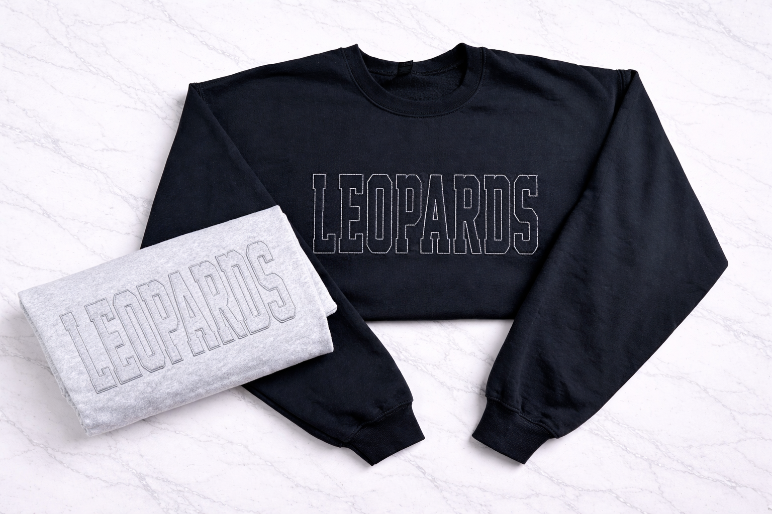 Leopards Applique Crewneck