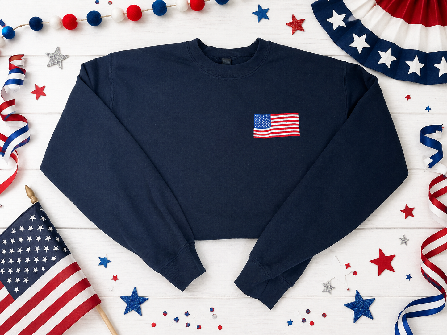 American Flag Crewneck