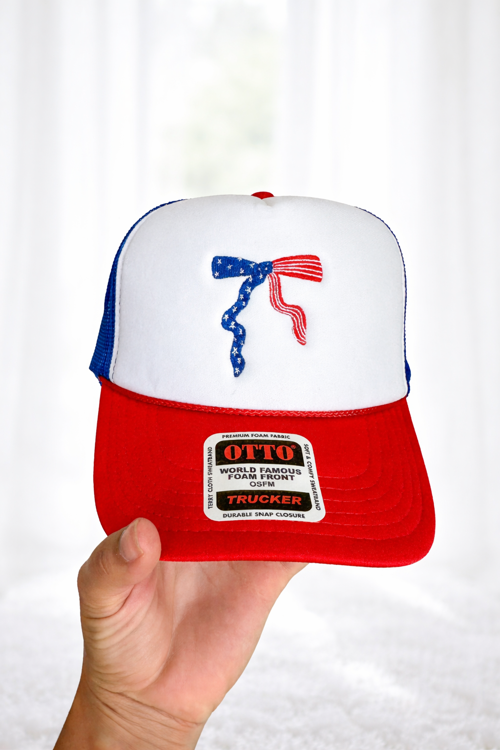 Patriotic Bow Trucker Hat