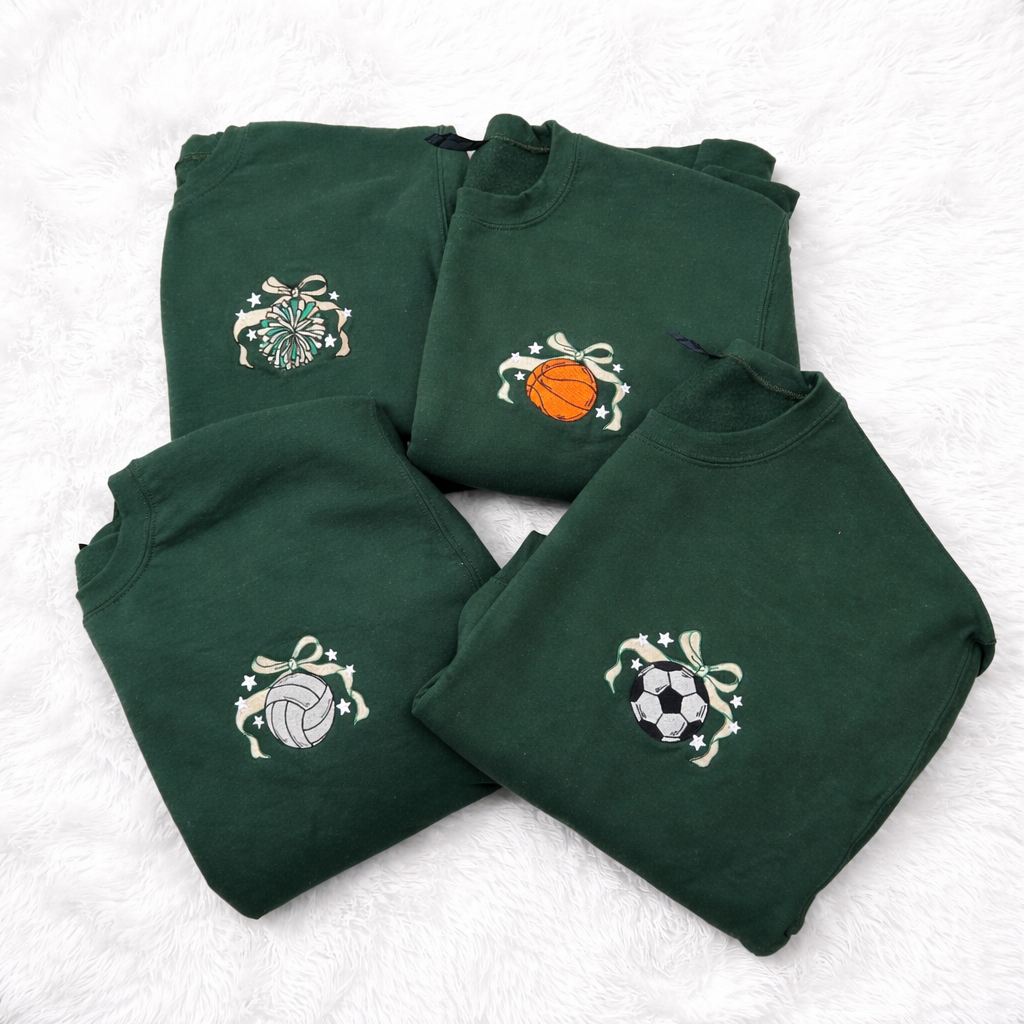 Game Day Volleyball Bow Crewneck