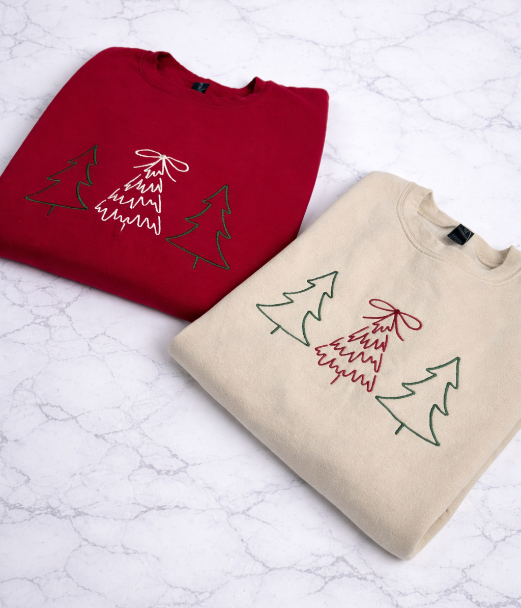 Christmas Tree Trio Crewneck