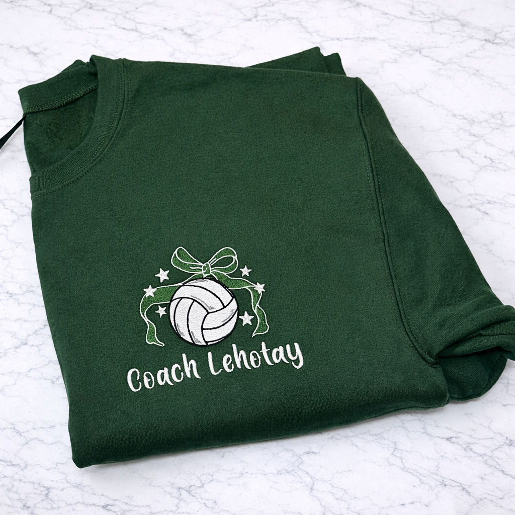 Game Day Volleyball Bow Crewneck