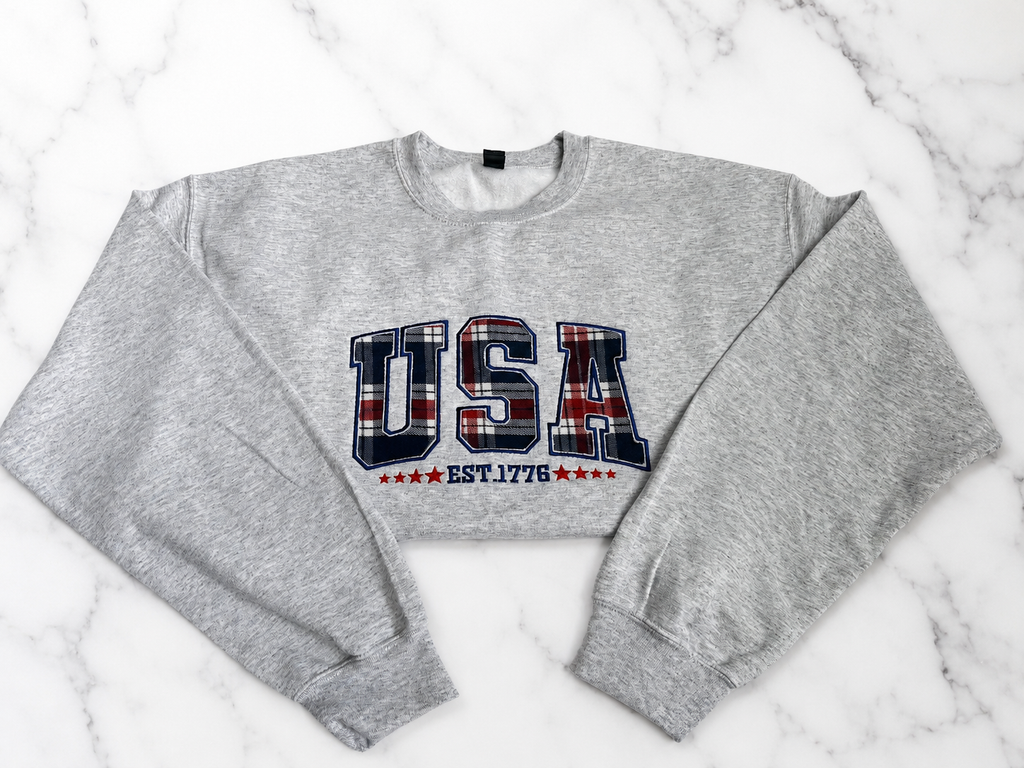 USA Reverse Applique Crewneck