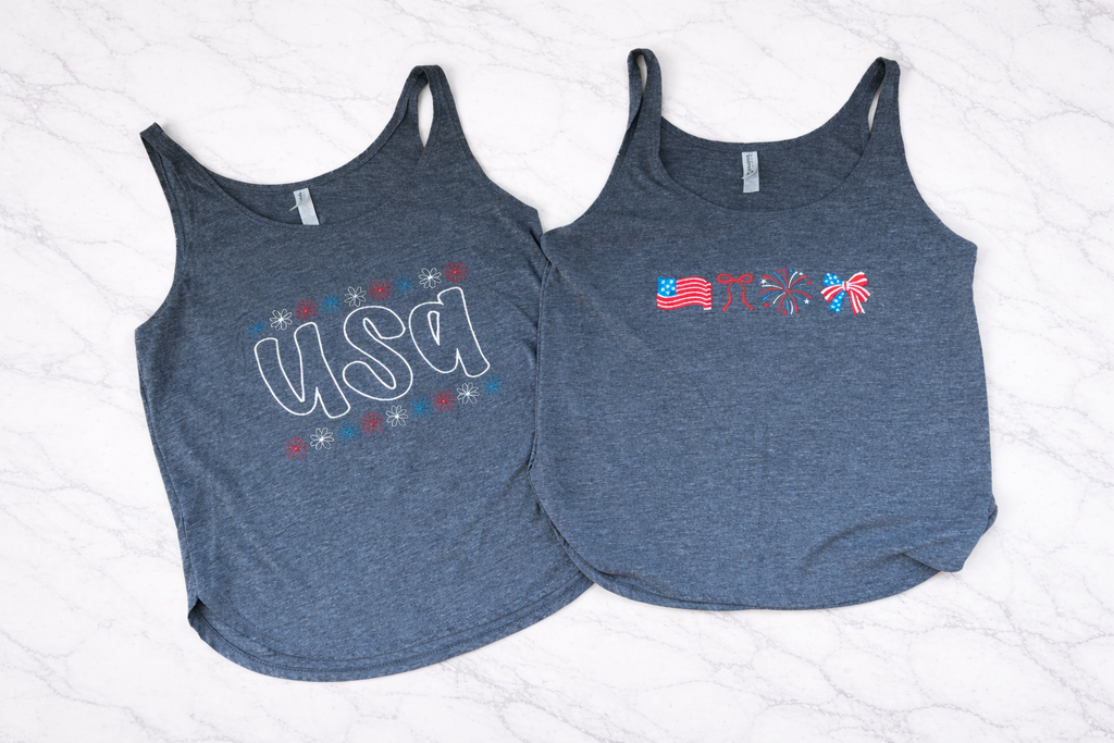 USA Floral Tank