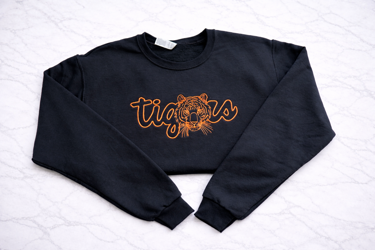 Tigers Script Mascot Crewneck