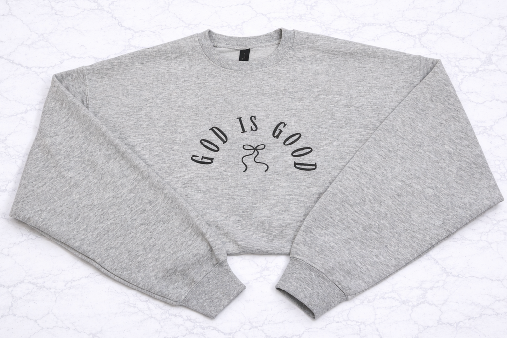 God Is Good with Bow Crewneck