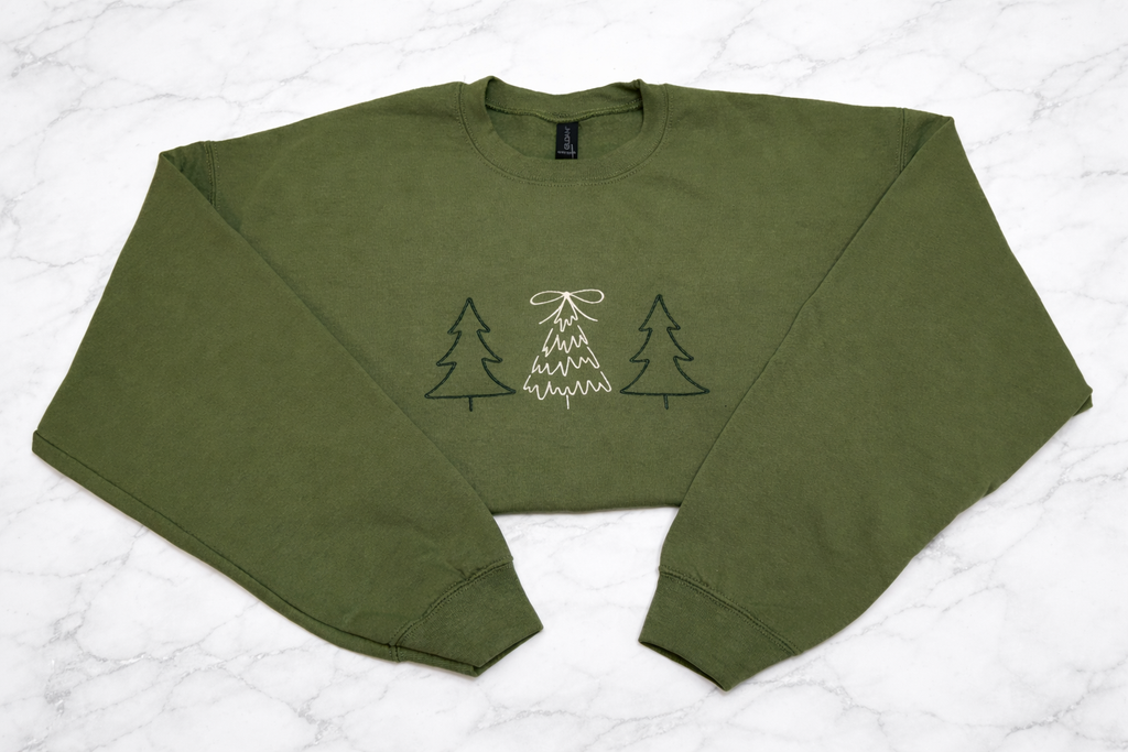 Christmas Tree Trio Crewneck