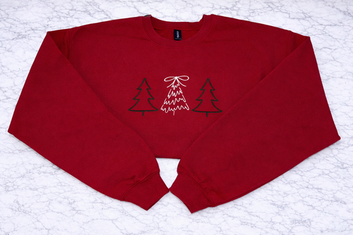 Christmas Tree Trio Crewneck