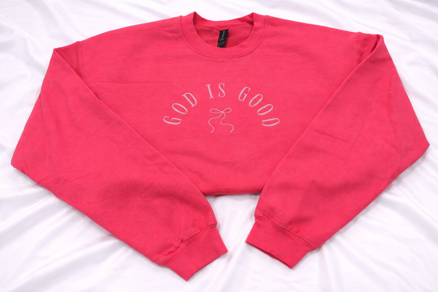 God Is Good with Bow Crewneck