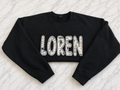 Custom Photographer Name Crewneck | Camera Fabric Appliqué Sweatshirt